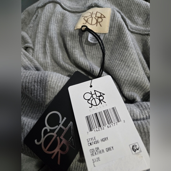 NWT Chaser Gray Cowl Neck Sweater, Size Large - Picture 4 of 5